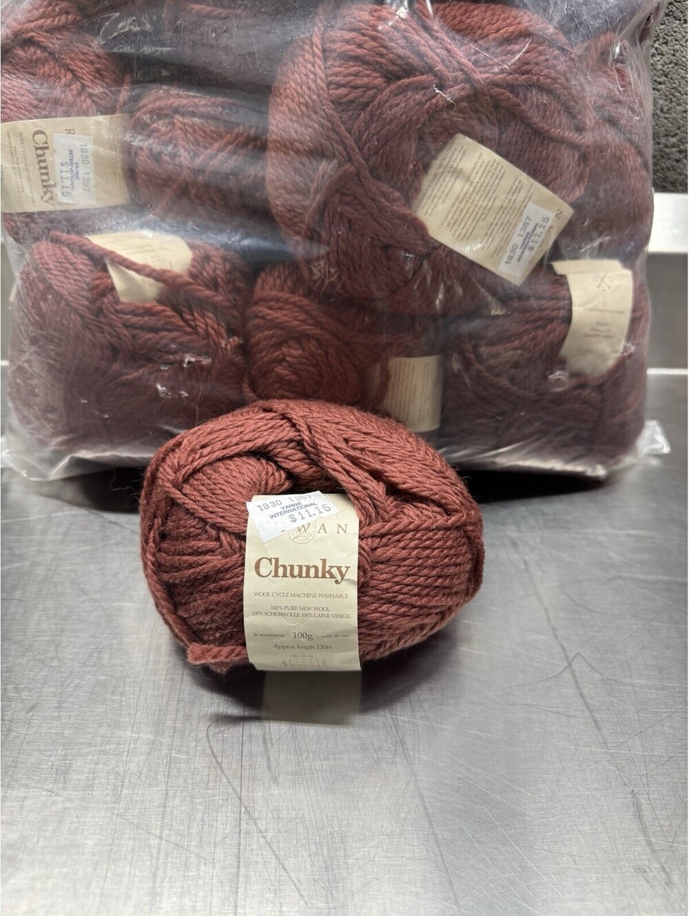 Rowan Chunky Yarn Shade 813 Maroon 16 Skein Lot